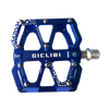 GICLIBI Aluminum Bicycle Pedals 3 Bearings CNC Machined Flat Pedals with Removable Anti-Skid Nails